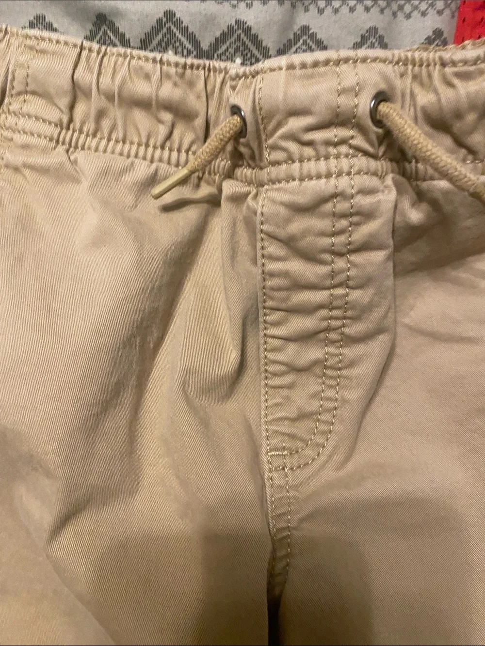 GAP Red Mesh Athletic Shorts and Khaki Cotton Shorts